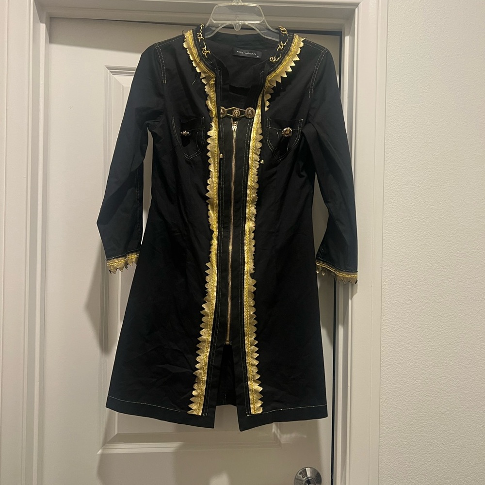 Elegant Black and Gold Women's mini dress